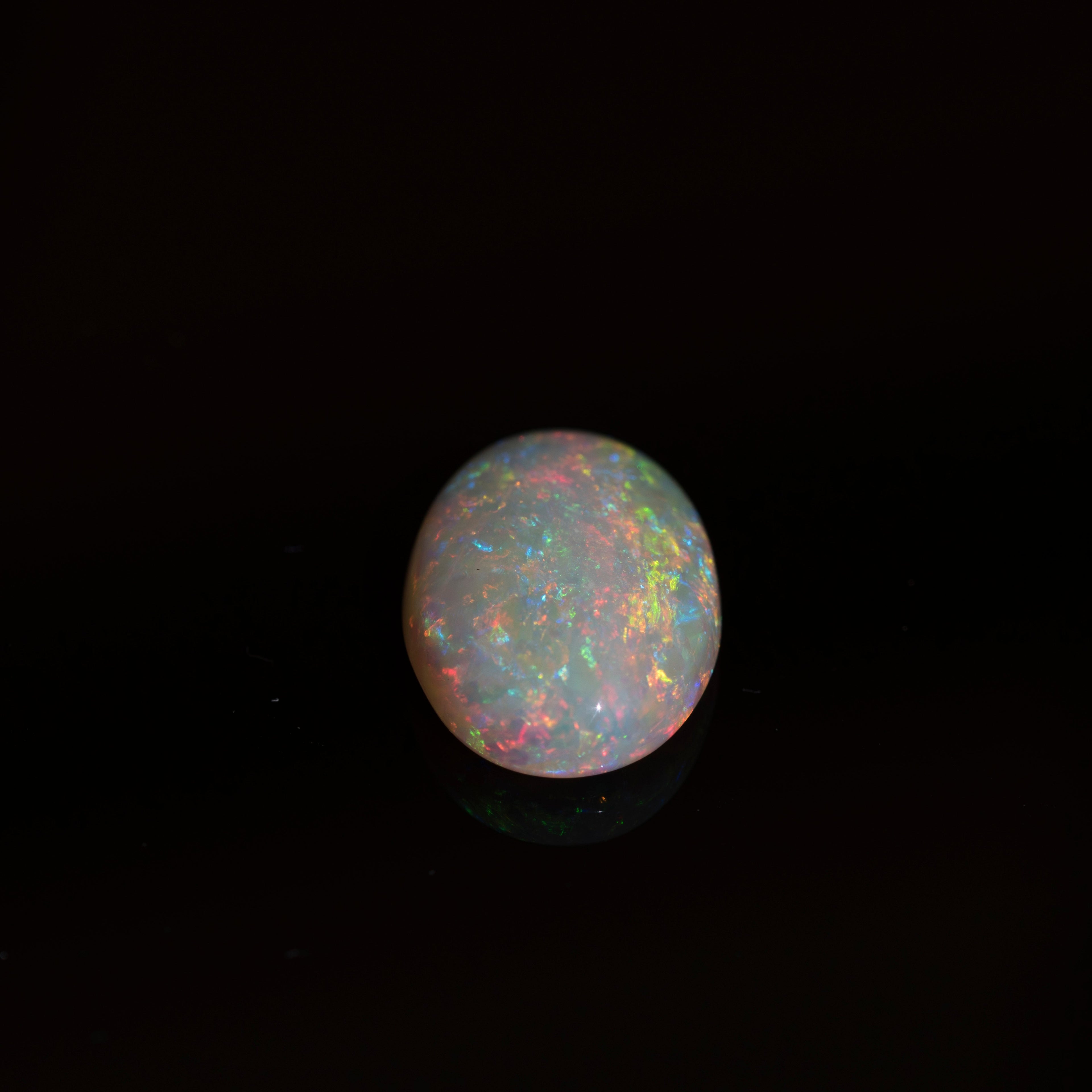 Natural Australian Opal Loose Stone – Vibrant Multi-Color Fire Opal, Premium Gem