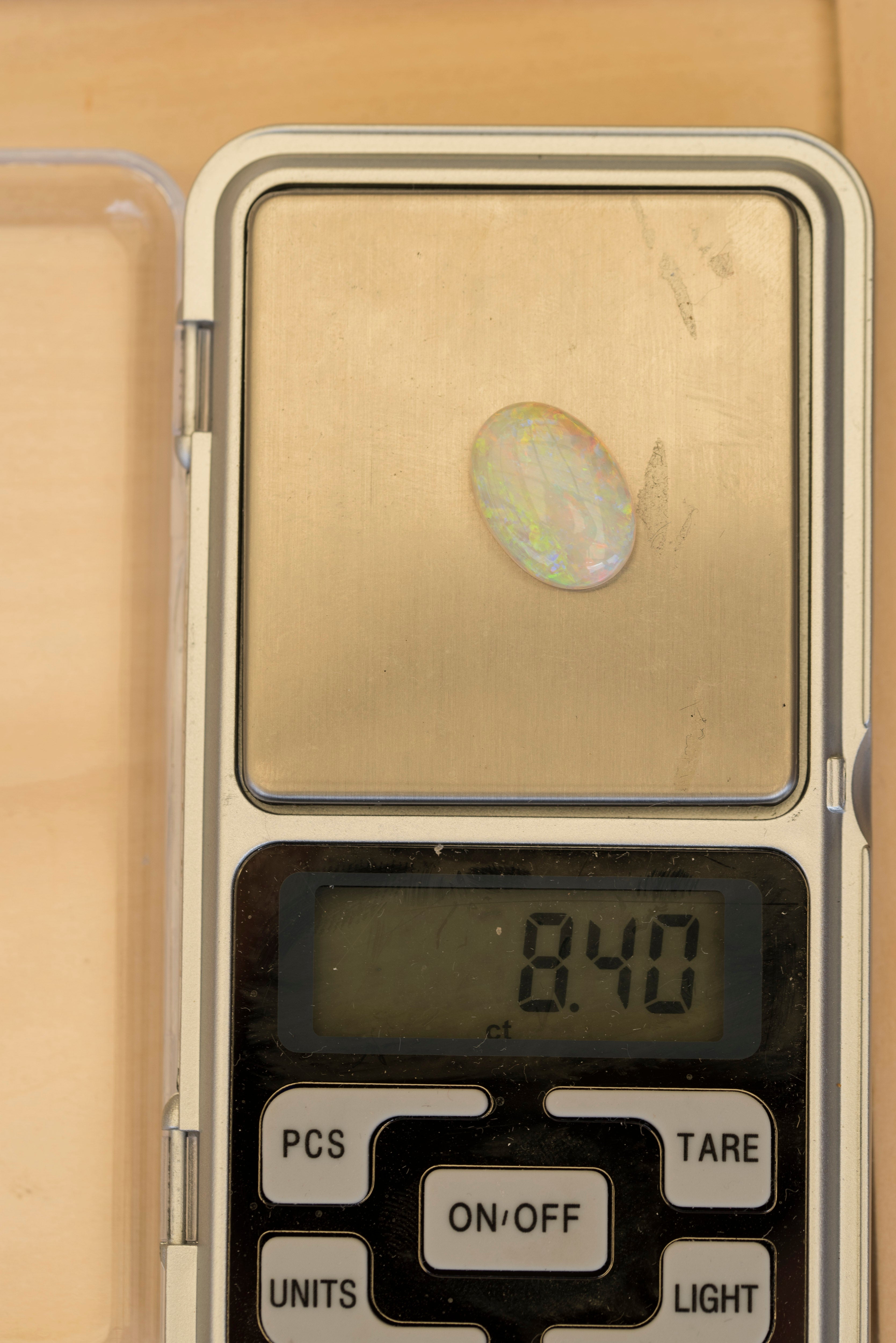 Natural Australian Opal Loose Stone – Vibrant Multi-Color Fire Opal, Premium Gem