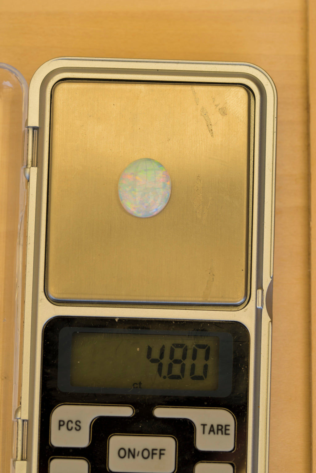 Australian Fire Opal Loose Gemstone – Large Solid Opal, Multi-Color Natural Stone