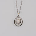 Genuine Australian Opal - Dainty Pendant - Multi Color Fire Opal - Australian Solid Opal Necklace Pendant in Sterling Silver White Gold Plated
