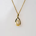 Natural Australian Opal Necklace - Australian Solid Opal Necklace Pendant in Sterling Silver Yellow Gold Plated