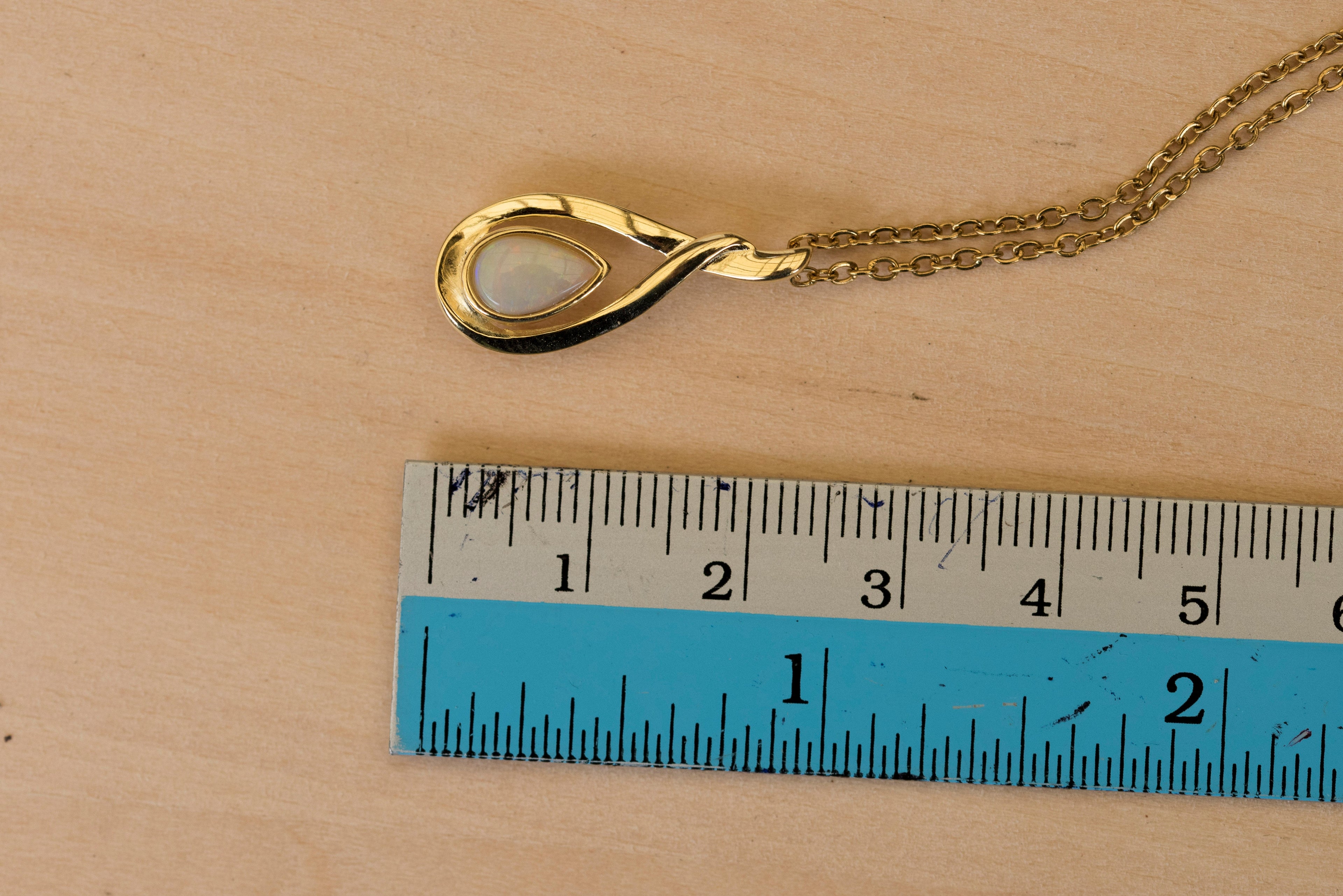 Natural Australian Opal Necklace - Australian Solid Opal Necklace Pendant in Sterling Silver Yellow Gold Plated