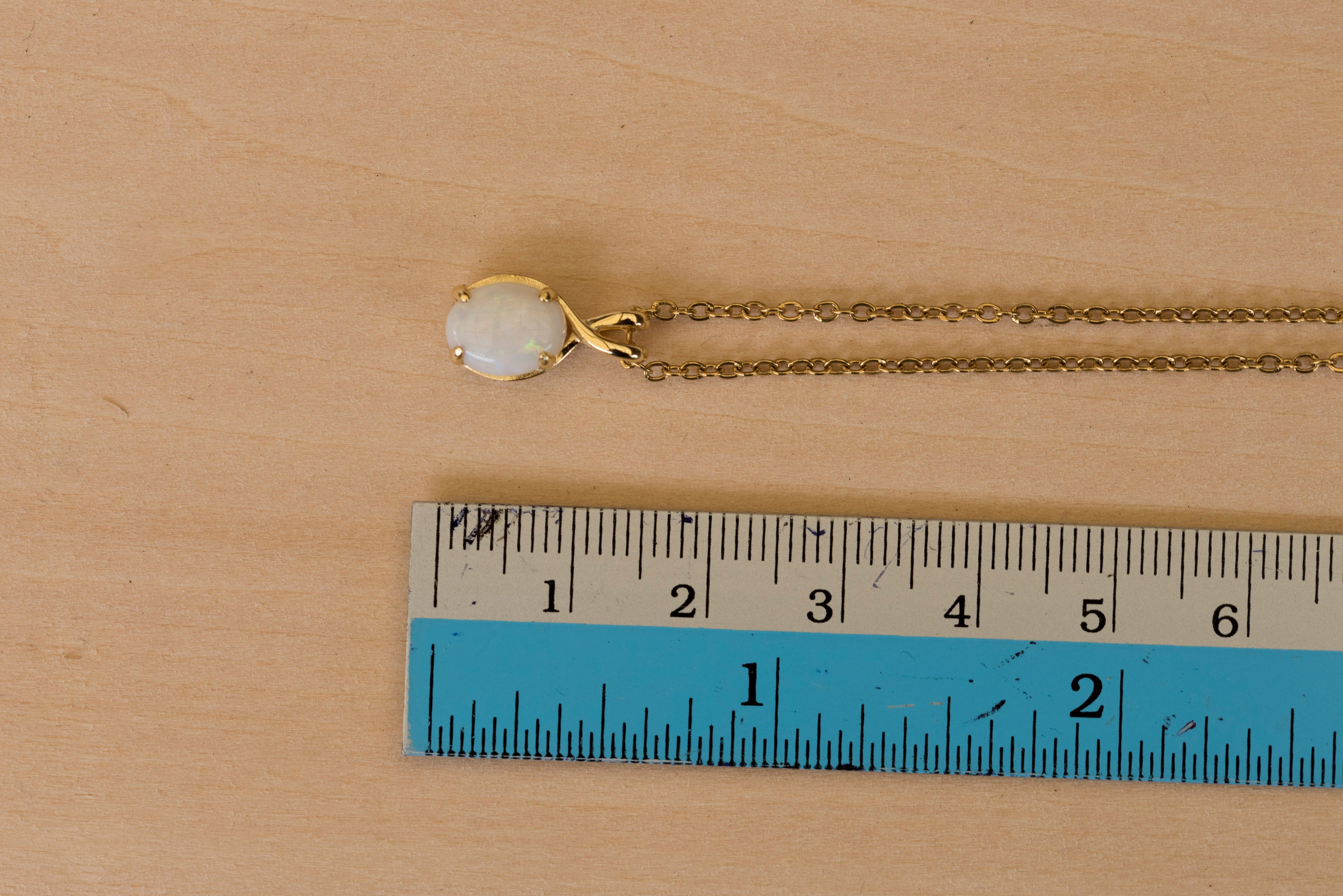 Dainty Australian Solid Opal Necklace Pendant in Sterling Silver Yellow Gold Plated