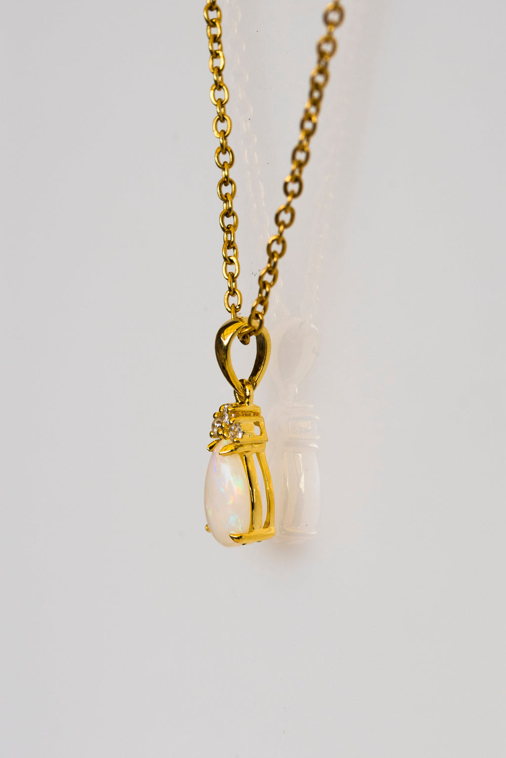 Natural Australian Solid Opal Necklace Pendant in Sterling Silver Yellow Gold Plated