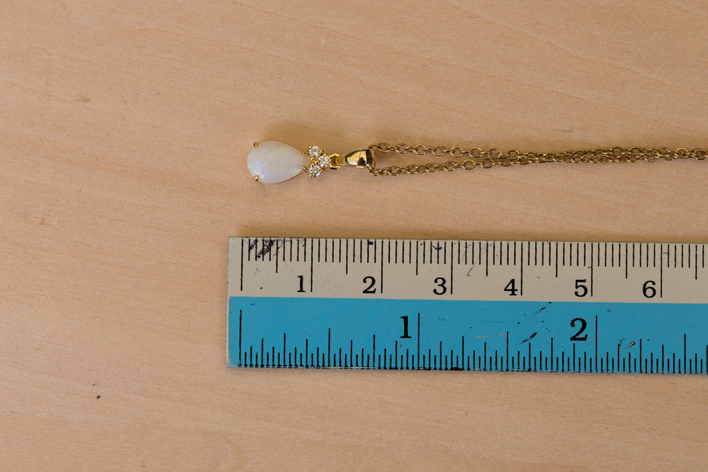 Natural Australian Solid Opal Necklace Pendant in Sterling Silver Yellow Gold Plated