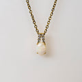 Australian Solid Opal Necklace Pendant in Sterling Silver Yellow Gold Plated