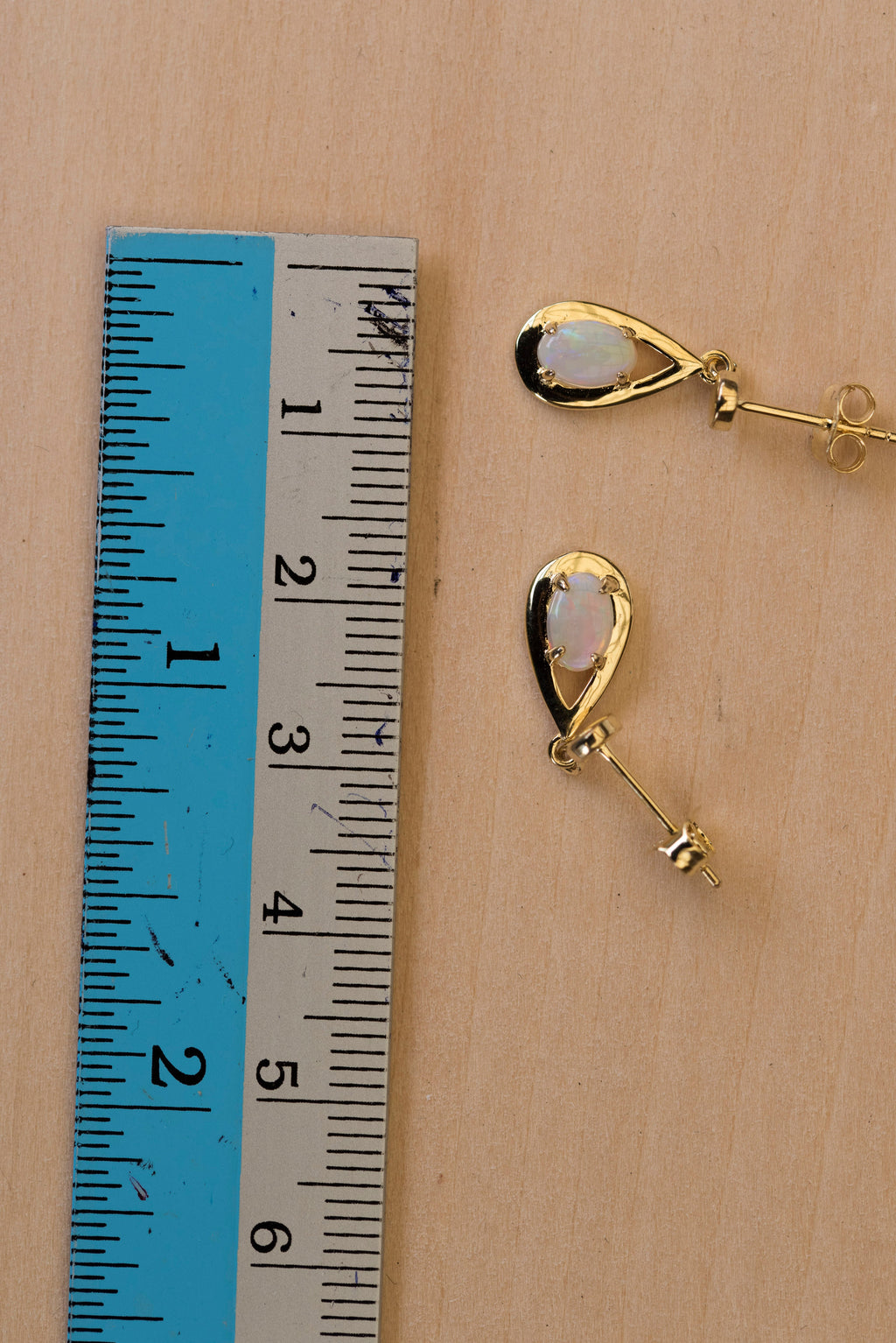 Australian White Opal - Multi Color Fire Opal Earrings - Australian Solid White Opal Earrings in Sterling Silver Yellow Gold Plated