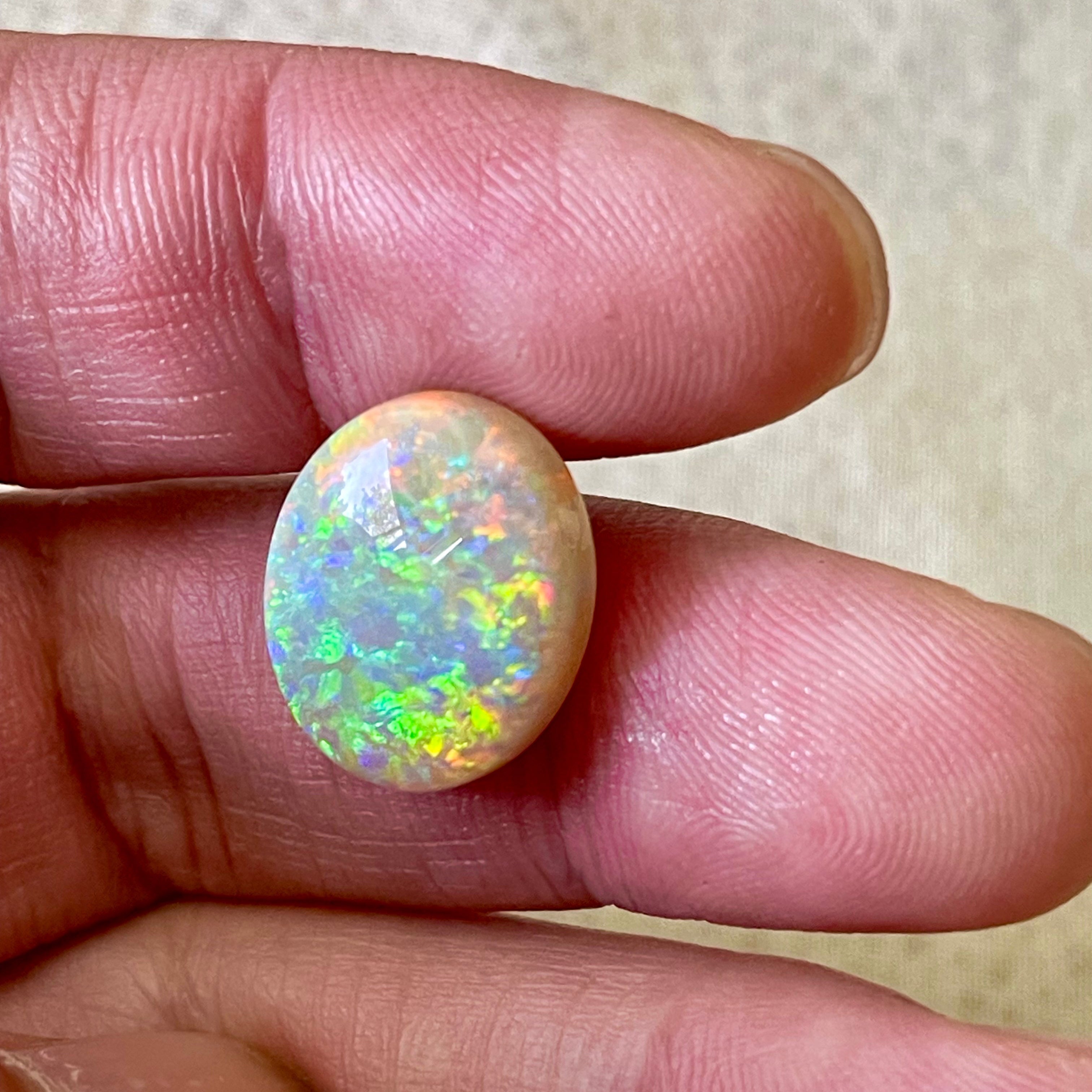 Genuine Australian Opal Loose Stone - Fire Opal Gem - Multi Color Natural Stone
