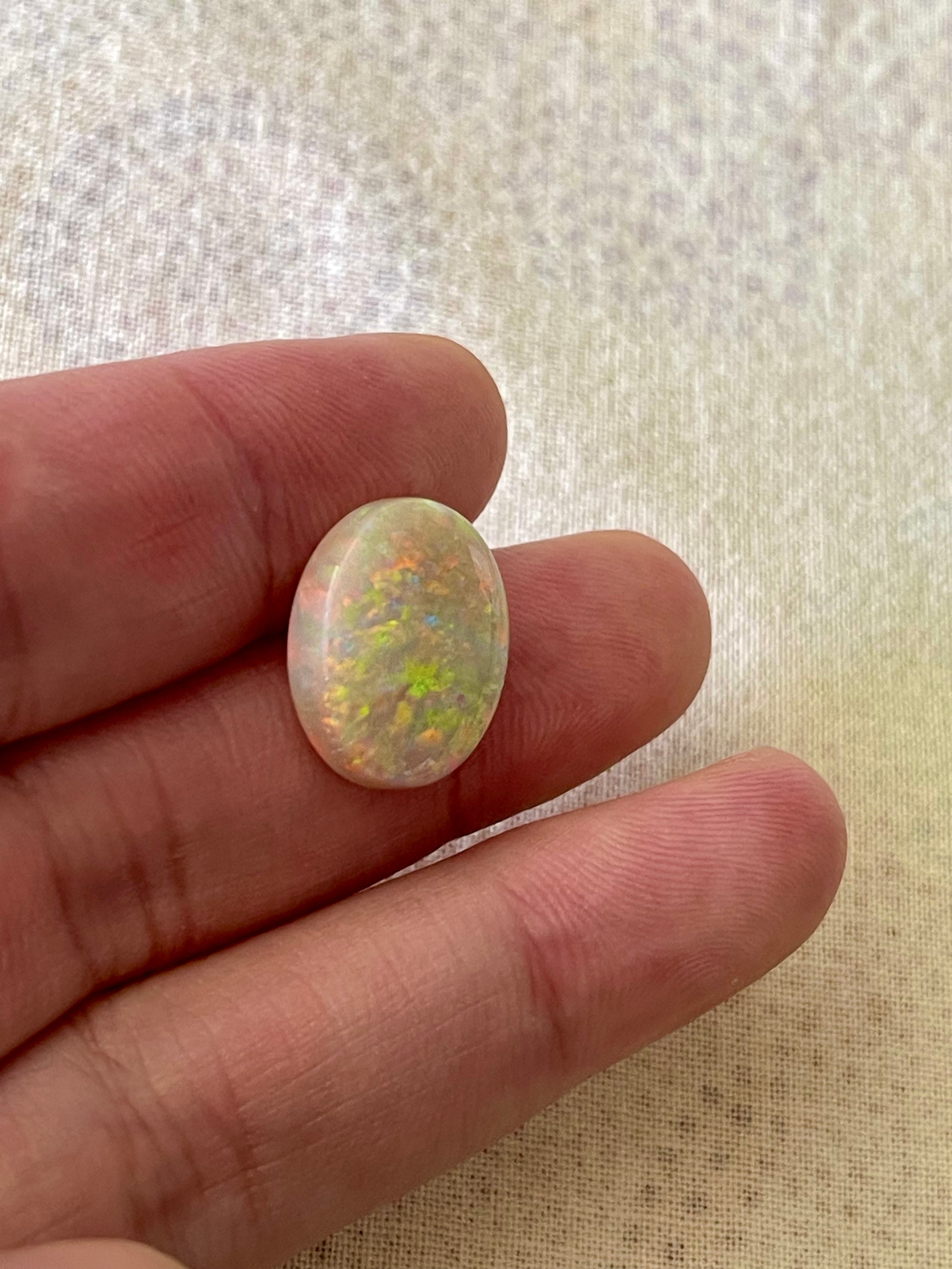 Genuine Australian Opal Loose Stone - Fire Opal Gem - Multi Color Natural Stone