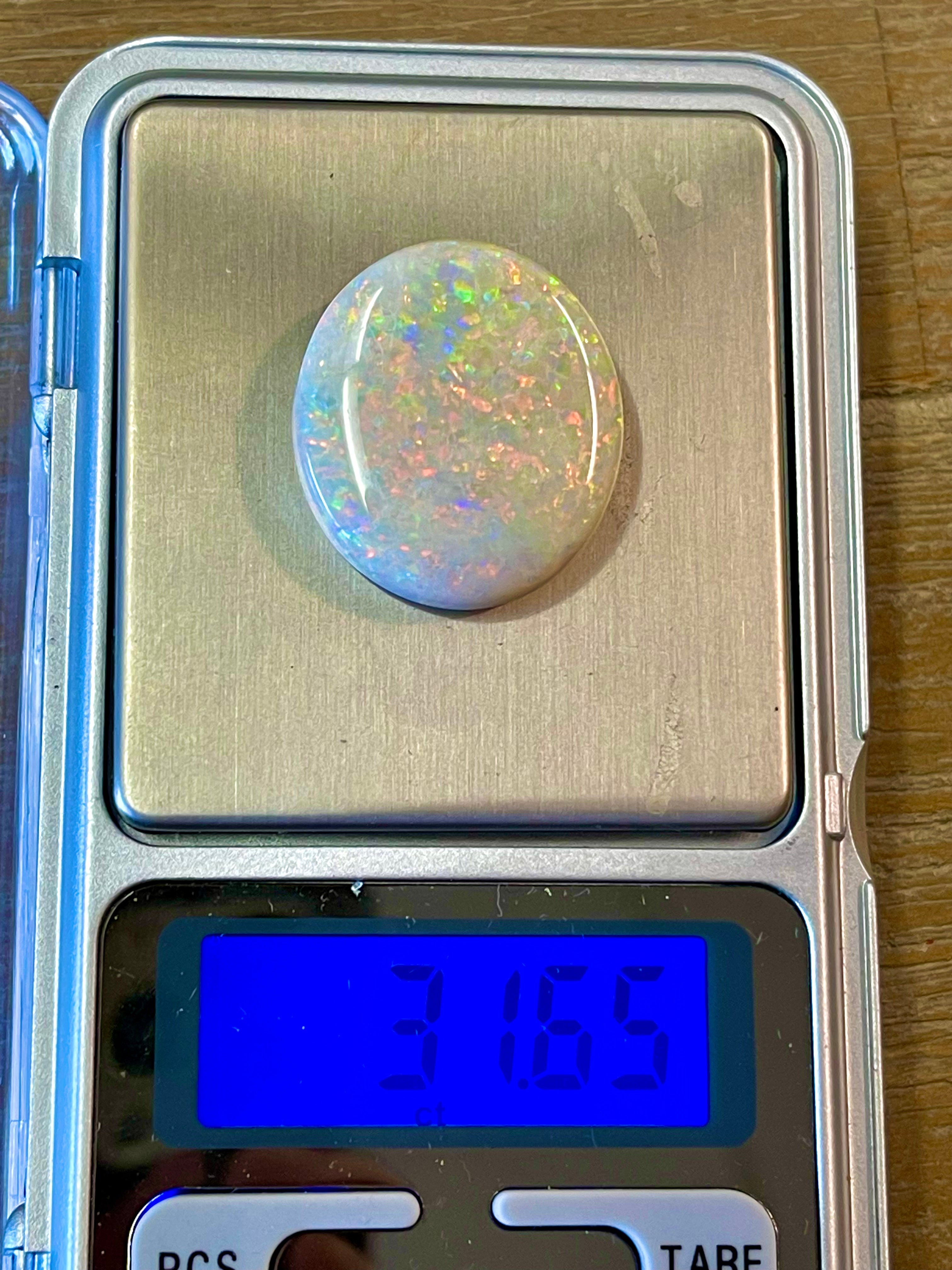 Genuine Australian Opal Loose Stone - Large Fire Opal Gem - Multi Color Natural Stone