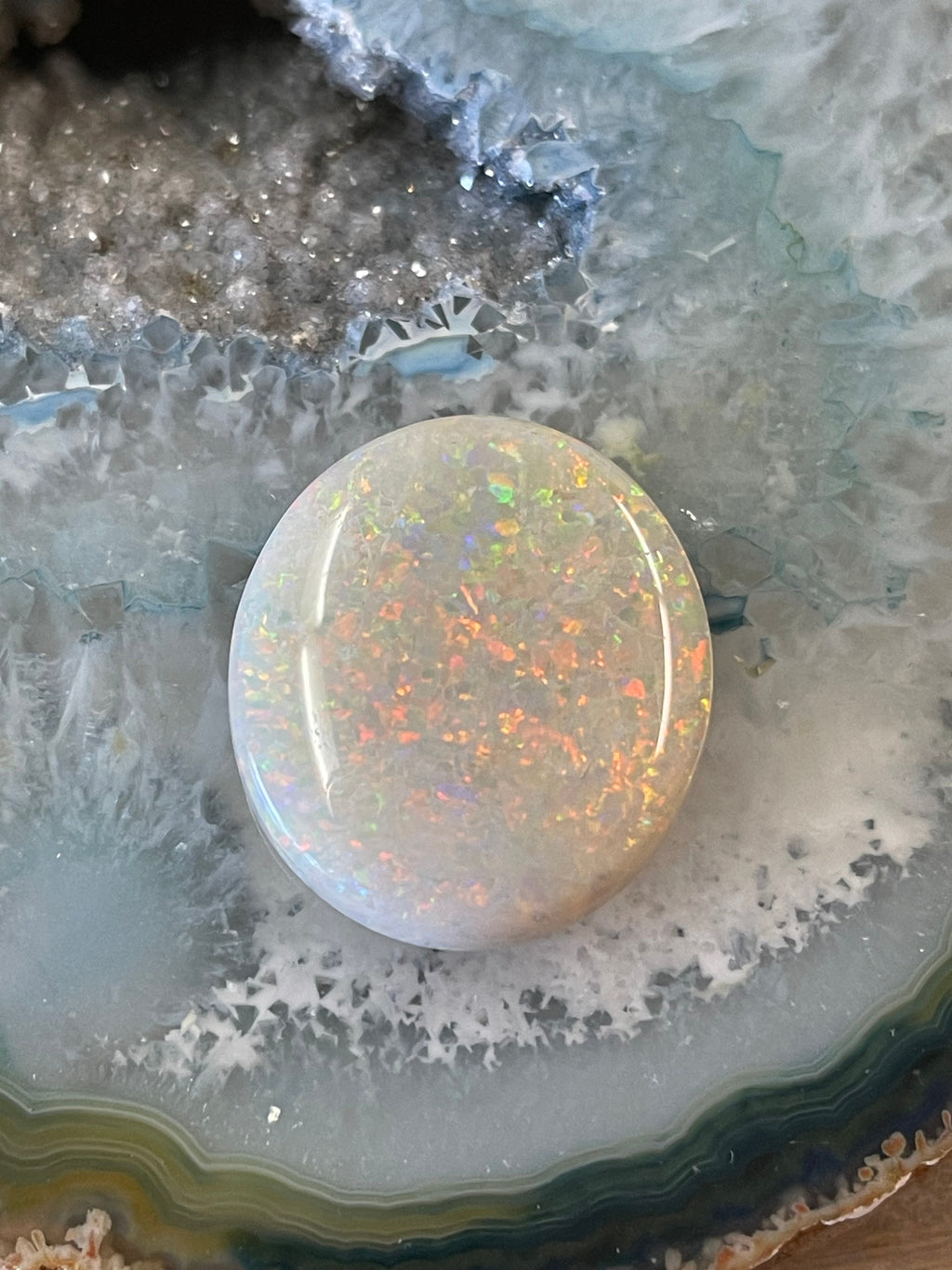 Genuine Australian Opal Loose Stone - Large Fire Opal Gem - Multi Color Natural Stone